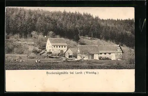 AK Lorch /Württbg., Blick auf Bruckersägmühle