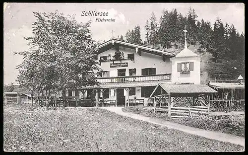 AK Schliersee, Blick auf Fischeralm