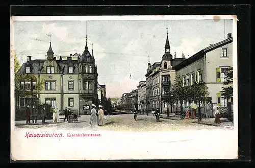 AK Kaiserslautern, Blick in die Eisenbahnstrasse