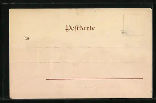 Lithographie Hannover, Blick auf Staatsbahnhof