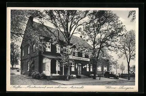 AK Werne-Langern, Kaffee-Restaurant zur schönen Aussicht, Inh. A. Hauschopp