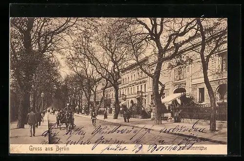 AK Berlin-Tiergarten, Blick in die Bellevuestrasse