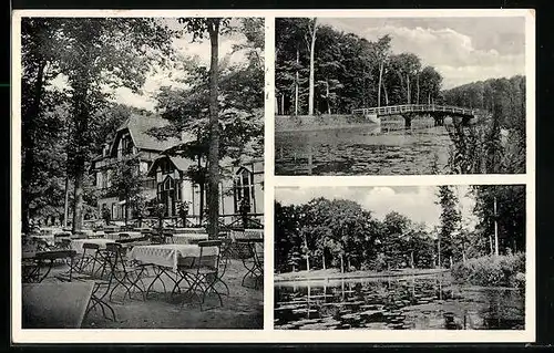 AK Frankfurt-Sachsenhausen, Waldgaststätte Oberschweinstiege am Vierwaldstätter See, Inh. Max Blau