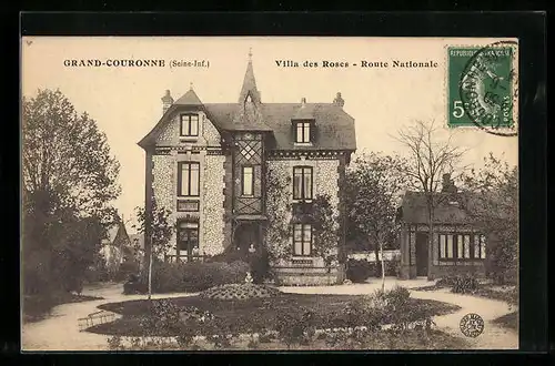 AK Grand-Couronne, Villa des Roses, Route Nationale