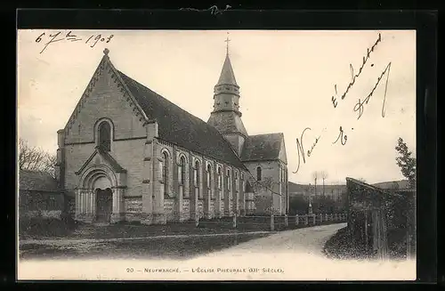 AK Neufmarché, l`Église Prieurale XII. Siècle