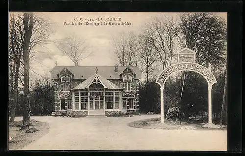AK La Bouille, Pavillon de l`Ermitage à la Maison Brulée