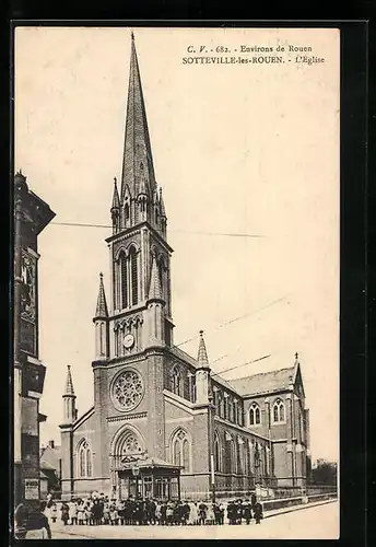 AK Sotteville-les-Rouen, l`Eglise