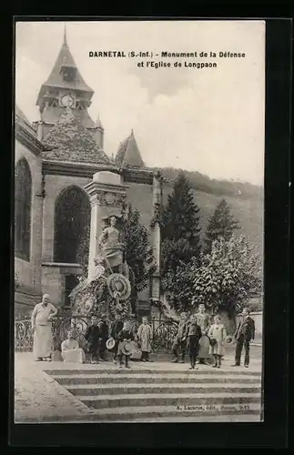 AK Darnetal, Monument de la Défense et l`Eglise de Longpaon