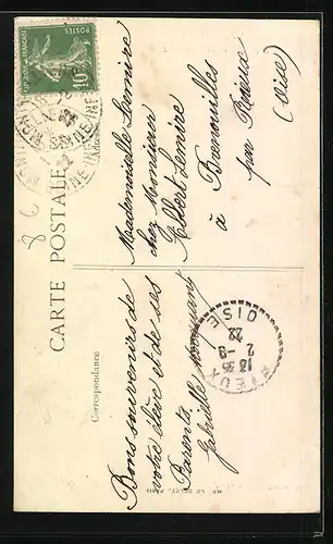 AK Montivilliers, l`Eglise et la Fontaine