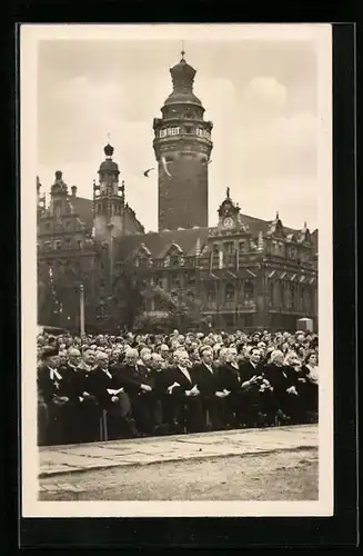 AK Leipzig, Evangelischer Kirchentag 1954, Eröffnungsgottesdienst auf dem Wilhelm-Leuschner-Platz