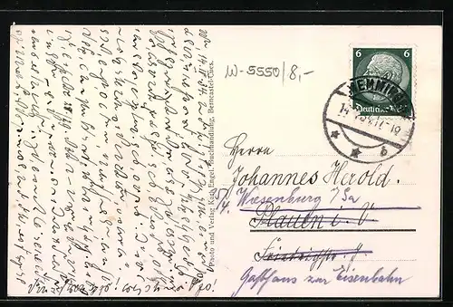 AK Berncastel-Cues, Partie auf dem Marktplatz