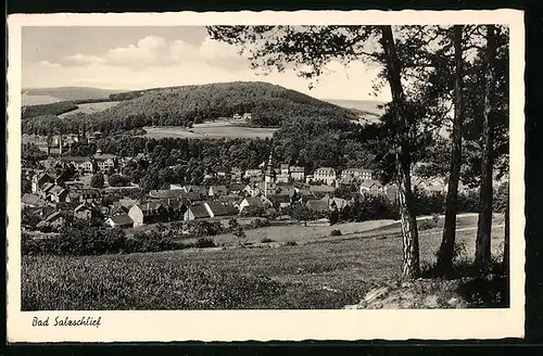 AK Bad Salzschlirf, Ortsansicht mit Umgebung