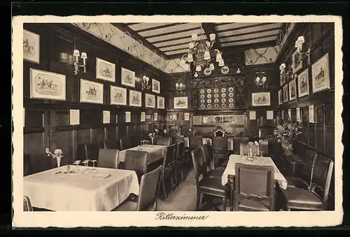 AK Berlin-Tiergarten, Gasthaus Schwabenwirt A. Kottler, Potsdamerstrasse 178, Ritterzimmer