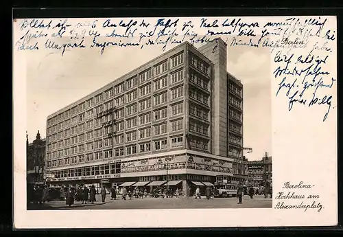 AK Berlin, Berolina-Hochhaus am Alexanderplatz