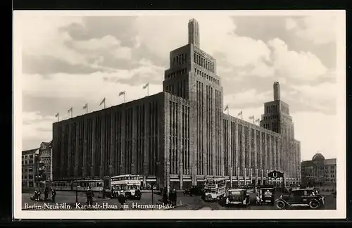 AK Berlin-Neukölln, Karstadt AG, Kaufhaus am Hermannplatz