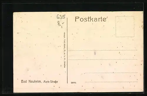 AK Bad Nauheim, Partie in der Park-Strasse