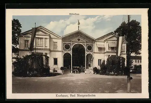 AK Bad Mergentheim, Kurhaus mit Mittelbau