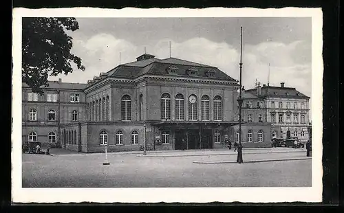 AK Bautzen, Bahnhof mit Vorplatz