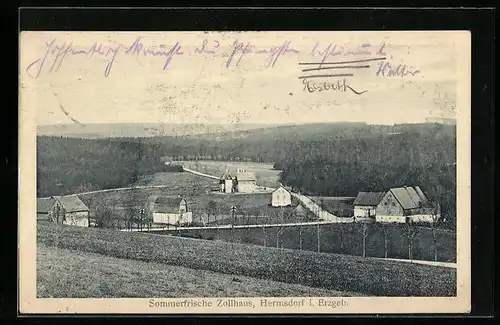 AK Hermsdorf /Erzgeb., Sommerfrische Zollhaus mit Umgebung