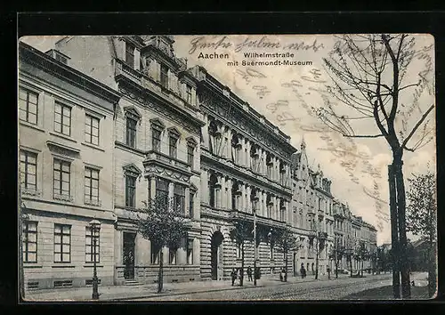 AK Aachen, Wilhelmstrasse mit Suermondt-Museum