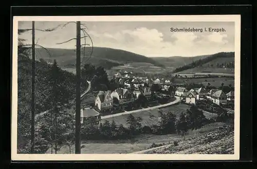 AK Schmiedeberg /Erzgeb., Gesamtansicht der Ortschaft