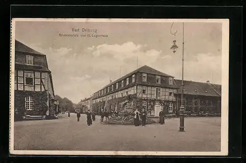 AK Bad Driburg, Brunnenplatz und II. Logierhaus