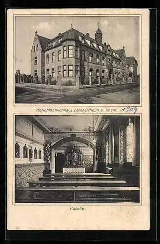 AK Lampertheim a. Rhein, Marienkrankenhaus, Kapelle