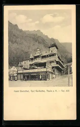 AK Thale / Harz, Hotel Bodethal von Carl Gerbothe