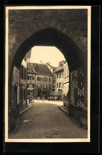 AK Rheinfelden, Blick durch den Obertorturm