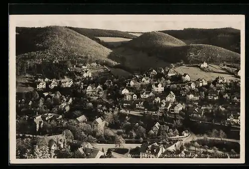 AK Wernigerode, Ortsansicht mit Küsters-Kamp v. d. Schlossterrasse