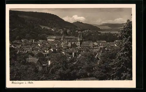 AK Meiningen i. Thür., Ortsansicht aus der Vogelschau