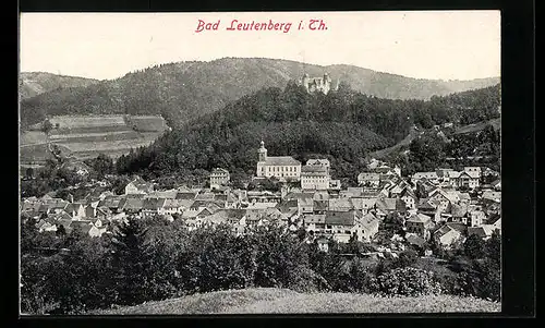 AK Bad Leutenberg i. Th., Panoramaansicht aus der Vogelschau