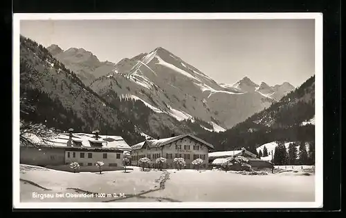 AK Birgsau bei Oberstdorf, Hotel Adler im Winter