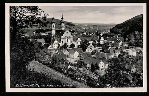 AK Zwiefalten /Württbg., Ort vom Gauberg aus gesehen