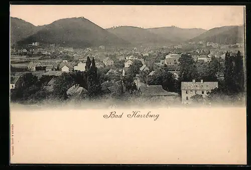 AK Bad Harzburg, Ortsansicht aus der Vogelschau