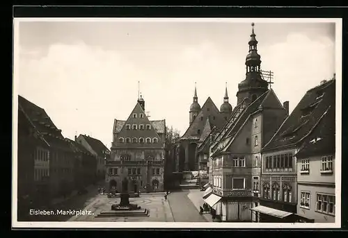 AK Eisleben, Partie am Marktplatz