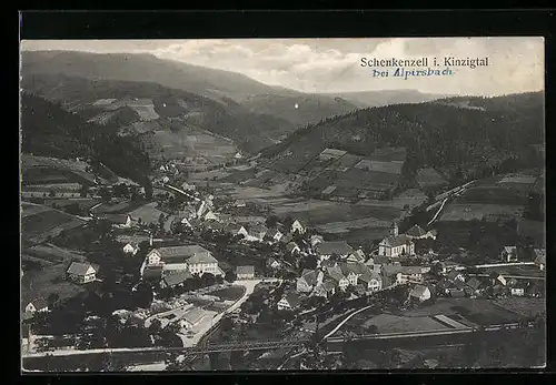 AK Schenkenzell i. Kinzigtal, Ortsansicht vom Flugzeug aus