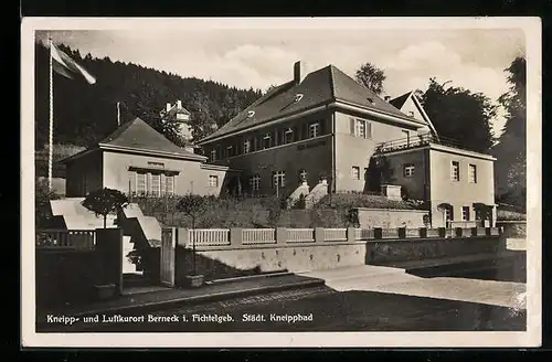 AK Berneck i. Fichtelgeb., Partie am Städt. Kneippbad