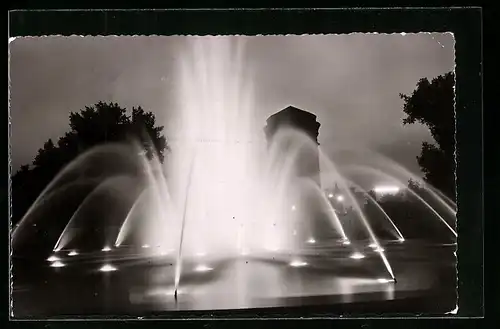 AK Mannheim, Wasserspiele bei Nacht