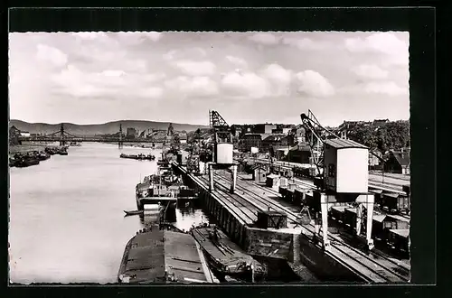 AK Mannheim, Hafenpartie am Neckar