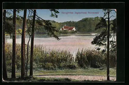 AK Berlin-Grunewald, Königliches Jagdschloss Grunewald