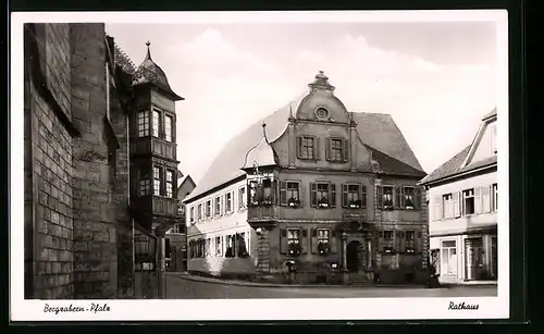 AK Bergzabern /Pf., Ortspartie mit Rathaus