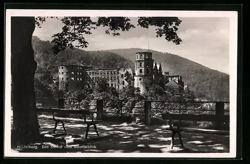 AK Heidelberg, Das Schloss vom Scheffelblick