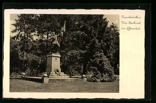 AK Saarbrücken, 70er Denkmal im Ehrental