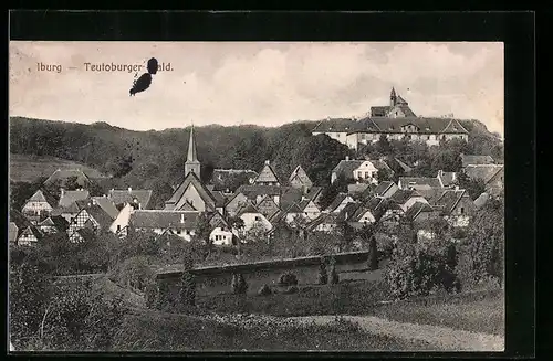 AK Iburg /Teutob. W., Ortsansicht mit Burg