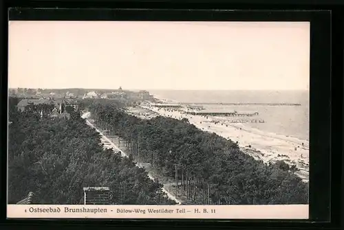 AK Brunshaupten /Ostsee, Bülow-Weg, westlicher Teil