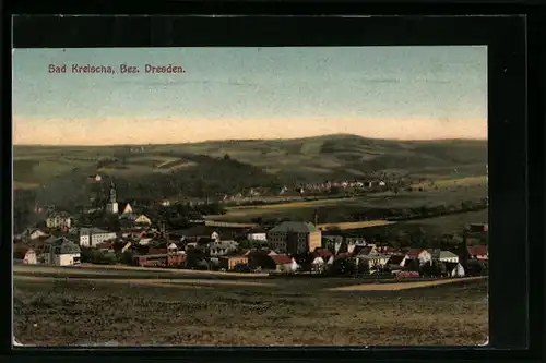 AK Bad Kreischa /Bez. Dresden, Gesamtansicht aus der Vogelschau