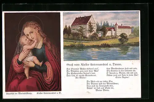 AK Untermarchtal /Donau, Kloster, Altarbild der Mariahilfkirche