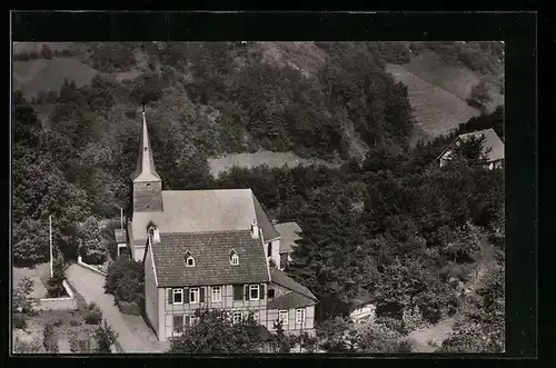 AK Dedenborn, Fliegeraufnahme der Kirche