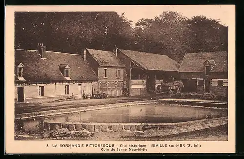 AK Biville-sur-Mer, Coin de ferme Neuvillette